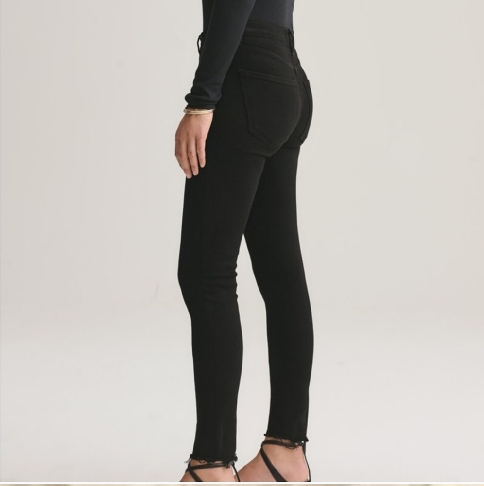 AGOLDE Sophie Mid Rise Black Ankle Jean Size 34